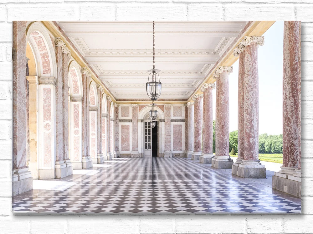 Pink-marble façade