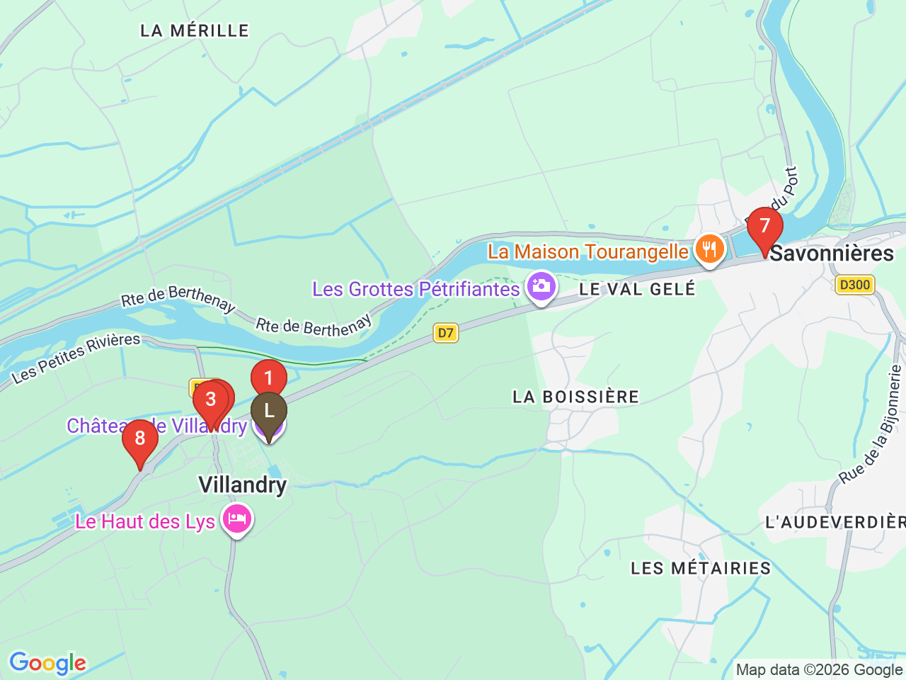 Map of eat & drink near Château de Villandry