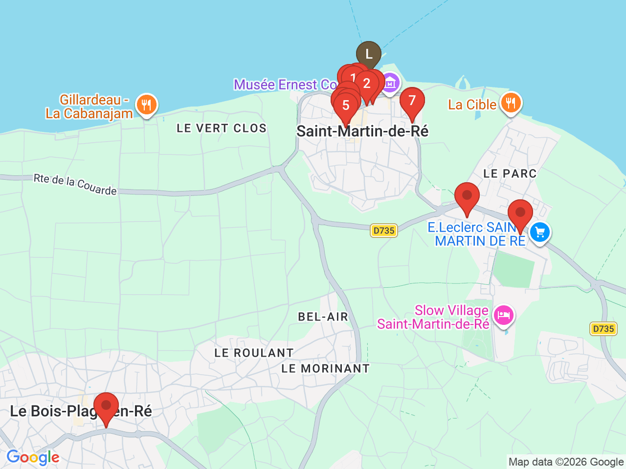 Map of eat & drink near Port of Saint-Martin-de-Ré