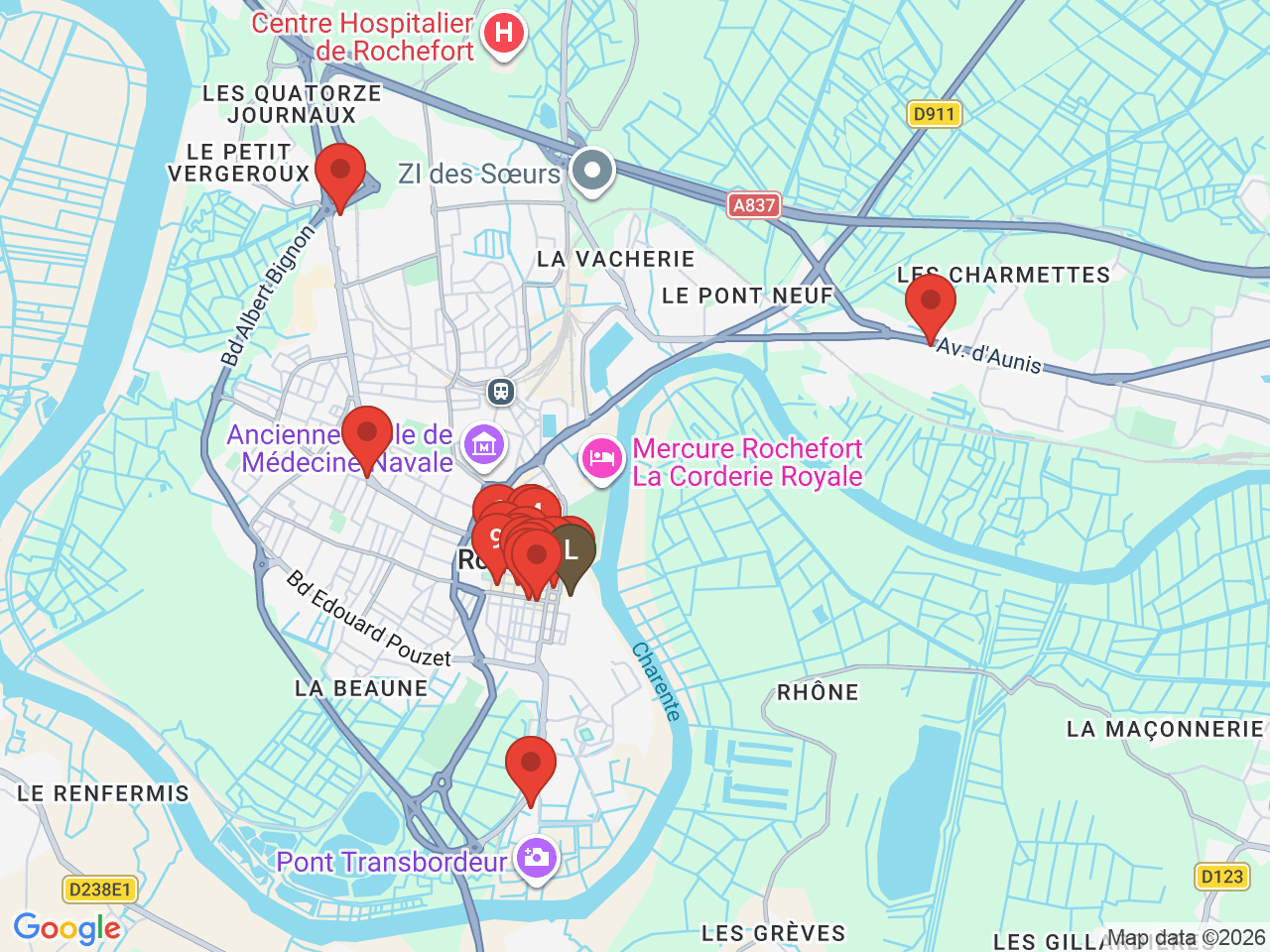 Map of eat & drink near Arsenal des Mers