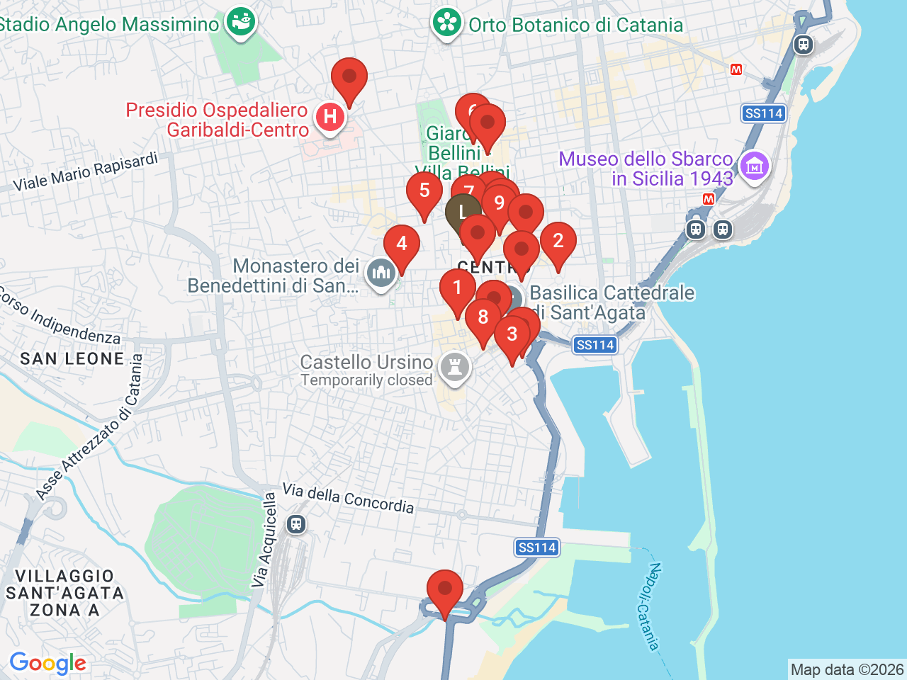 Map of eat & drink near Happy Sicily negozio