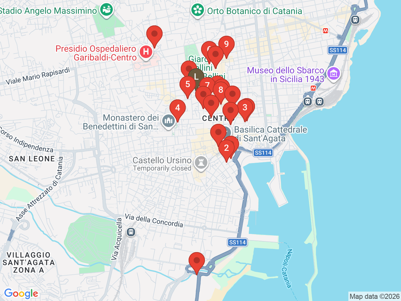 Map of eat & drink near 4 Canti
