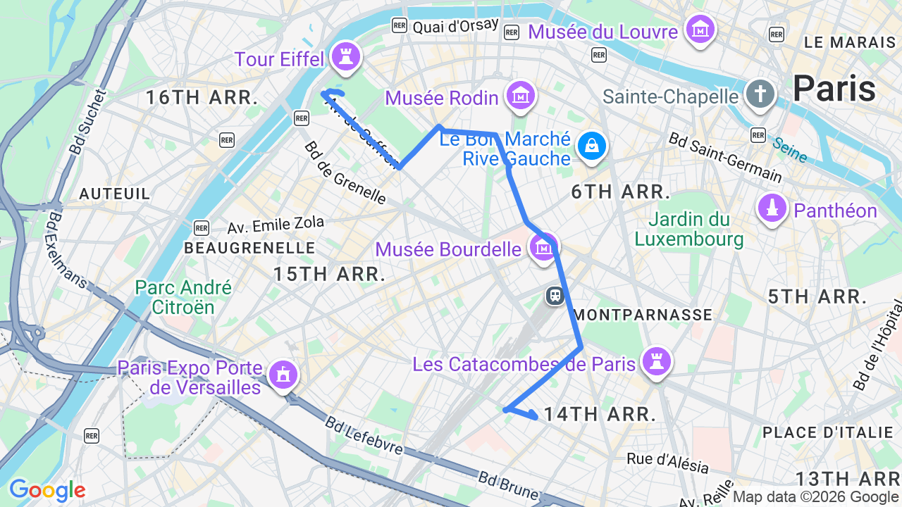 Restaurant near Porte de Versailles, Paris to Eiffel Tower, Paris