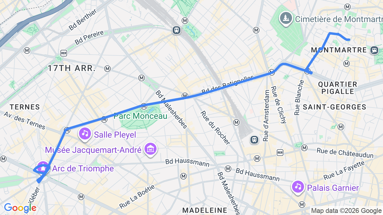 Lunch in Montmartre, Paris to Arc de Triomphe, Paris