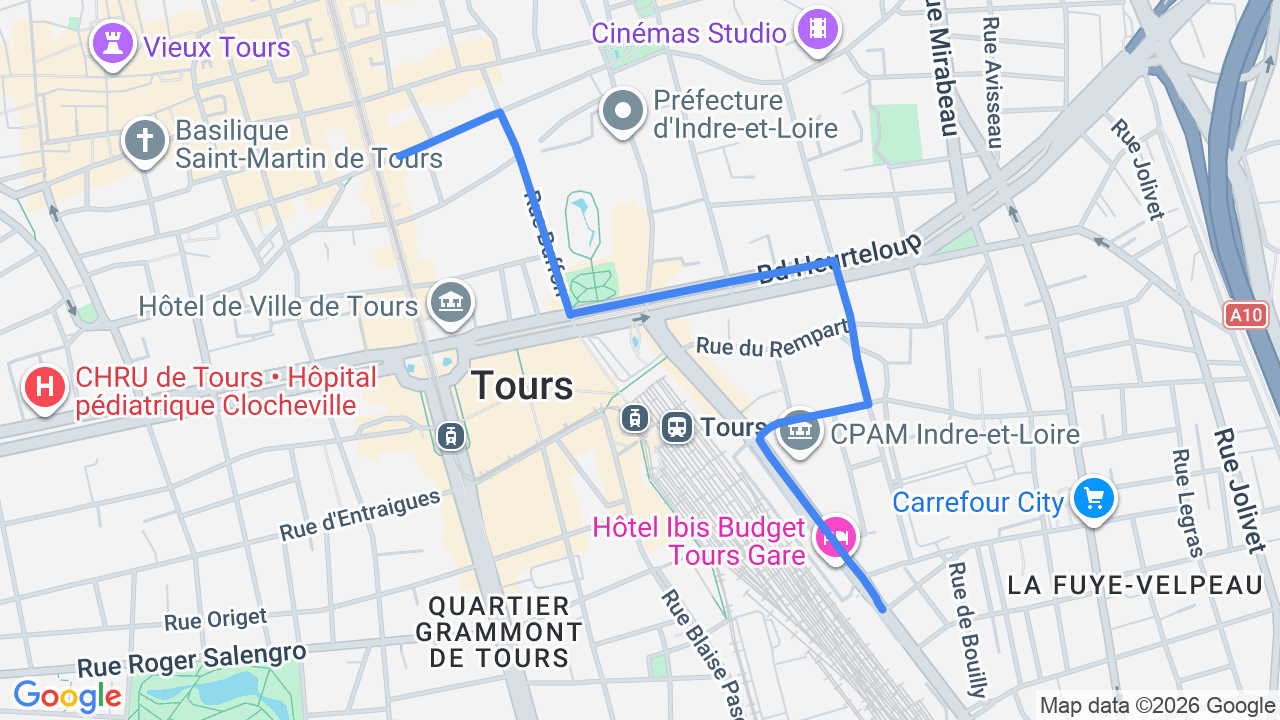 City Résidence — boulangerie breakfast to Grocery run — E.Leclerc / Carrefour, Tours