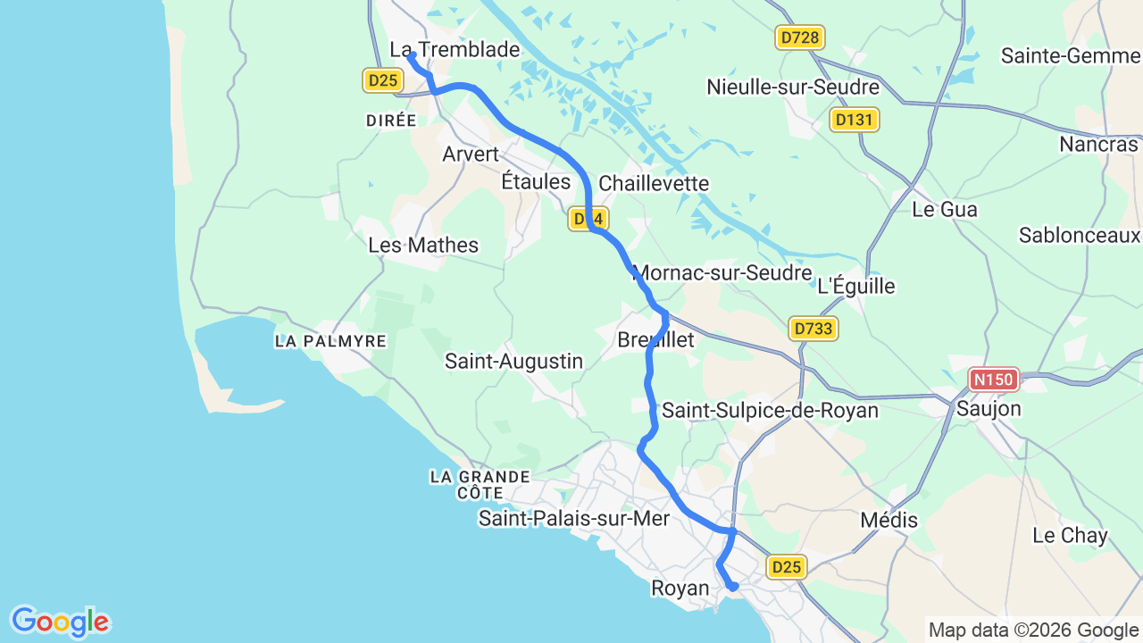 Plage de la Grande Conche, Royan to Cote Sauvage — wild Atlantic cliffs